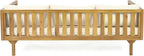 Merax 67.5" Outdoor Patio Daybed 3 Seater Sofa Bed,Acacia Wood Frame with Rattan Arm,Cushion & Pillow