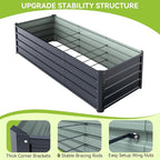Ohuhu 8x3x1.5FT Metal Raised Garden Bed Outdoor, Reinforced Galvanized Steel Rustproof Planter Box, 100% Non-Toxic, 269 Gal Large Capacity Heavy Duty Raised Beds for Growing Vegetables Flowers Herbs