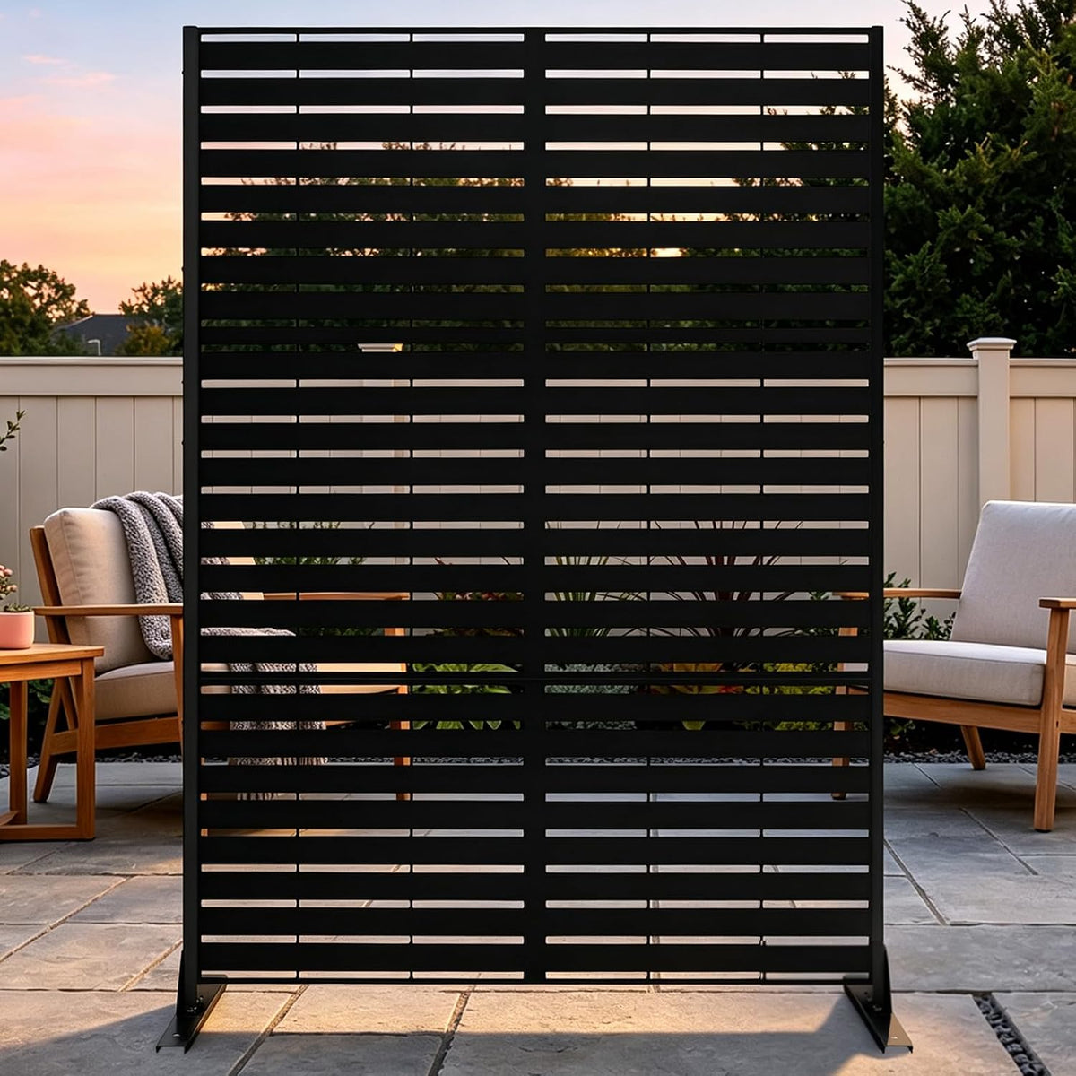 72" h×47" w metal privacy screen, outdoor indoor, main product view
