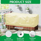 59" x 35" x 17" upgraded insulation raised shown in use