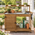 ketive outdoor potting bench with storage, 41-inch metal, main product view