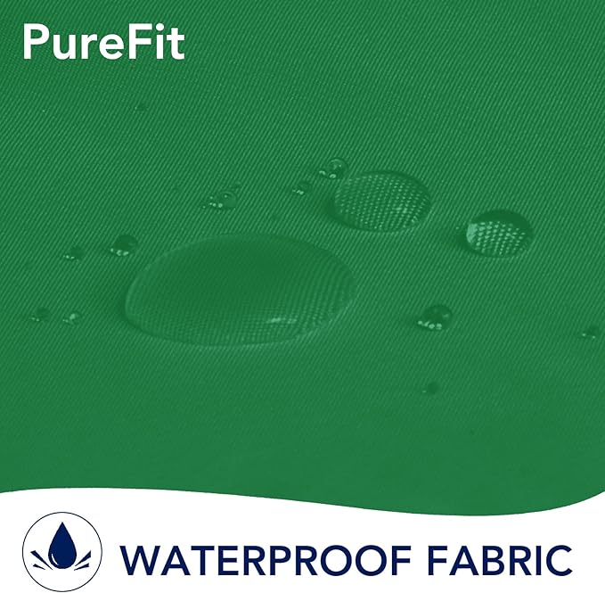 PureFit Outdoor Curtains for Patio Waterproof Weatherproof, UV Resistant Outside Curtains for Gazebo, Front Porch, Pergola, Sun Blocking Privacy Curtain, 52W x 84L inch, 1 Panel, Green