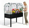 48×24×56in galvanized elevated raised garden bed with legs, main product view