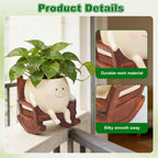 cute plant pots, unique style cute planters, soft, side view