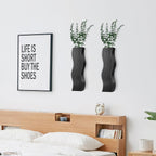 2 Pack Wall Decor Wood Wall Planters for Indoor Plants, Modern Wall Planter for Bathroom, Kitchen, Dining Room, Living Room Wall Decor, Farmhouse Wall Vase for Decor Dried Flowers and Faux Greenery