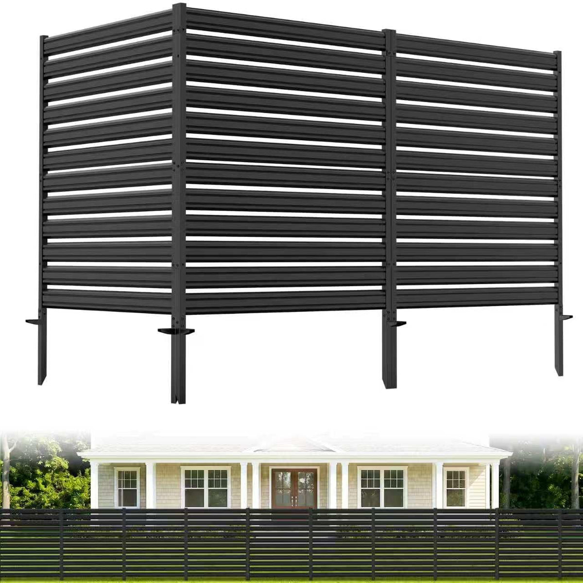 3 panel no dig privacy fence screen, 42", main product view