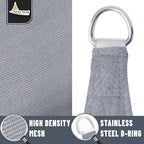 LOVE STORY Custom Size 8'x11'x13.6' Silver Grey Sun Shade Sail Triangle Sunshade Fabric Awning Canopy for Patio Backyard Carport Pergola (Customized)