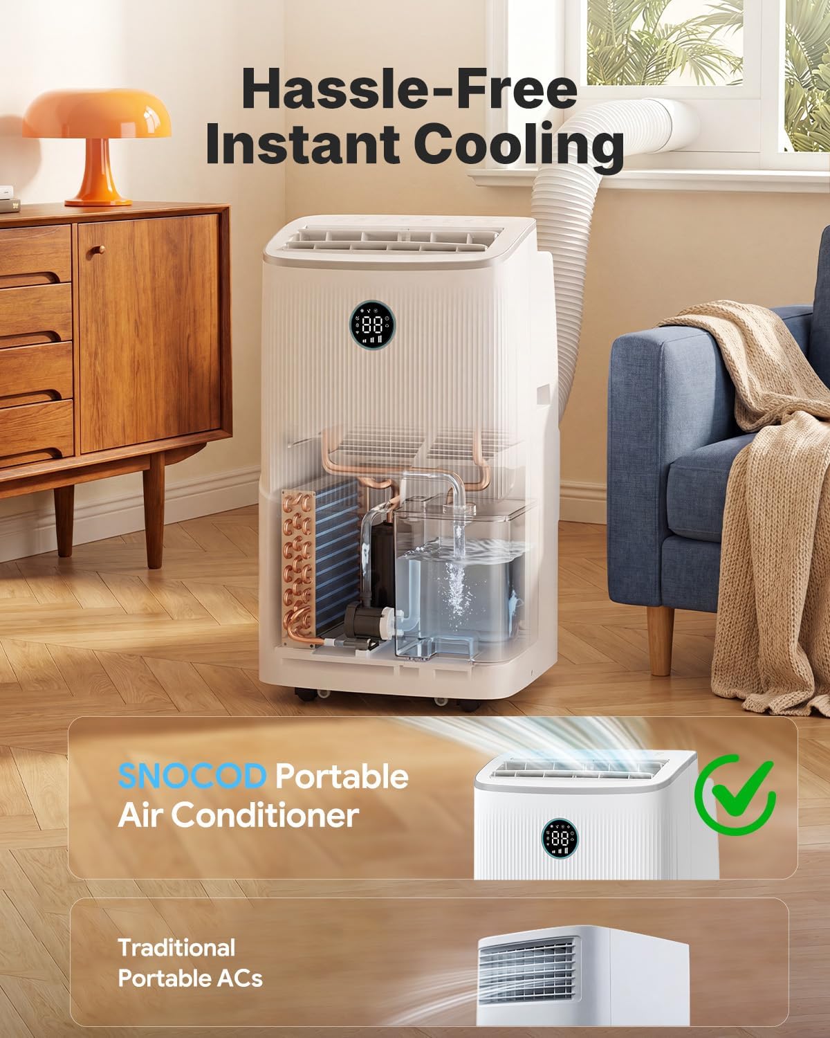 16000 btu portable air conditioners, cools up to, package contents