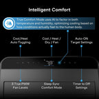 ac infinity smart portable air conditioner 5-in-1, all-season showing dimensions