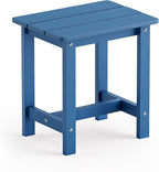 LUE BONA Outdoor Side Table, HDPS Small Outdoor Table, Adirondack Side Table, Outside End Table for Patio, Porch, Deck, Weather Resistant/Easy Maintenance/Indoor or Outside Use, Navy Blue