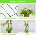 4P Plant Trellis for Potted Plants, Larger 23in Garden Trellis for Climbing Plants Indoor Outdoor, Rustproof House Plant Support Stakes for Pothos Hoya Ivy Flower