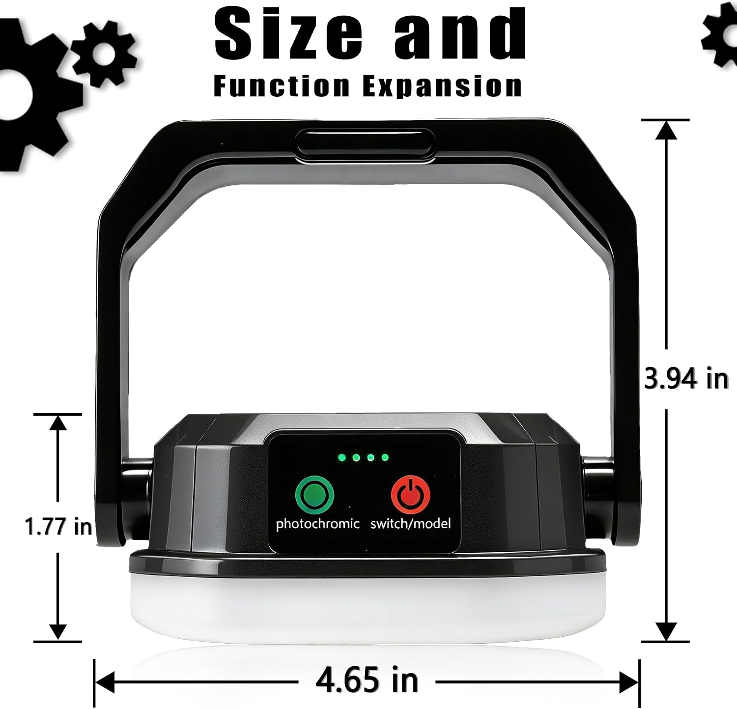 2000LM Battery Powered LED Camping Lantern, Waterproof Tent Light with 4 Light Modes, Camping Essentials, Portable Lantern Flashlight for Camping, Emergency Light, Power Outages (Black, 2set)