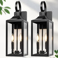 19" large black outdoor wall lights, waterproof exterior, main product view