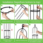 2 Pack 6Ft Tall Garden Obelisk Trellis for Climbing Plants Outdoor, Rustproof Plant Trellis Garden Tower Trellis for Potted Plant Climbing, Flowers Vegetable Cucumber Trellis
