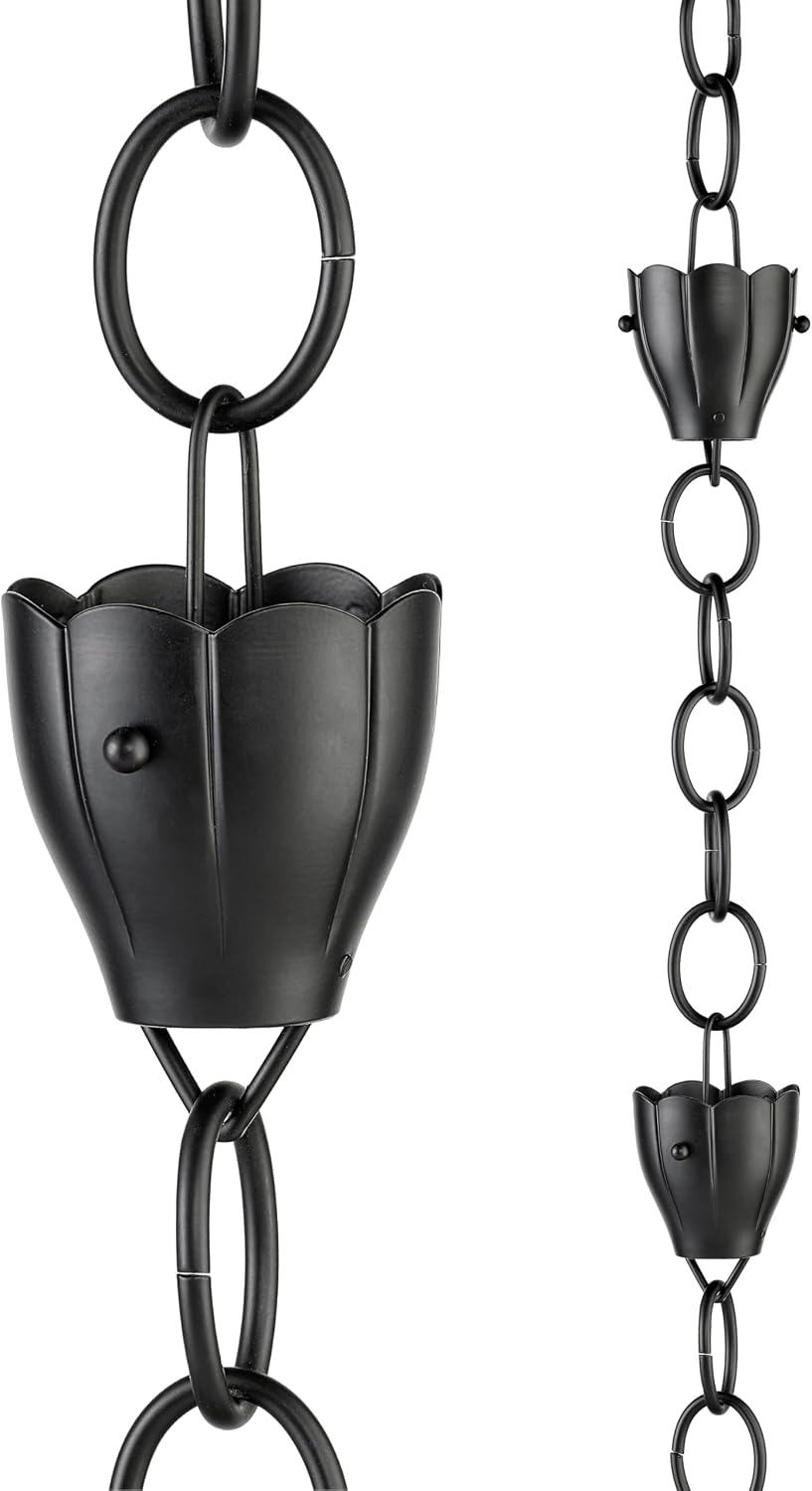 6 cup crocus black aluminum 8.5 ft. rain, main product view