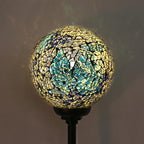 Solar Garden Lights Outdoor Decorative - Solar Gazing Ball Mosaic Garden Stakes Decorative Waterproof Outdoor Lights for Pathway Yard Lawn Decoration Blue