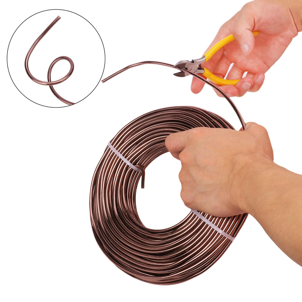 98 feet brown anodized aluminum bonsai training wire showing dimensions