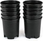 4 Inch Nursery Pot Plastic Planters for Outdoor Indoor Plants Gardening Flower Pots 10-Pack 0.25 Gallon Pot Liners with Drainage Holes