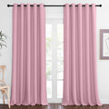 NICETOWN Blackout Curtains 84 Inch Length, Thermal Insulated Curtains for Bedroom Grommet Energy Saving Room Darkening Drapes for Living Room Window, 1 Panel, Rouge Pink, 66" W x 102" L
