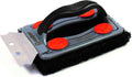 Q-Swiper BBQ Grill Brush with Stainless Steel Scraper. Bristle Free and Wire Free Cleaning. Safe Way to Remove Grease and Grime. Ideal use with The Q-Swiper Grill Cleaning Wipes (Sold Separately).