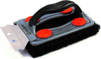 Q-Swiper BBQ Grill Brush with Stainless Steel Scraper. Bristle Free and Wire Free Cleaning. Safe Way to Remove Grease and Grime. Ideal use with The Q-Swiper Grill Cleaning Wipes (Sold Separately).