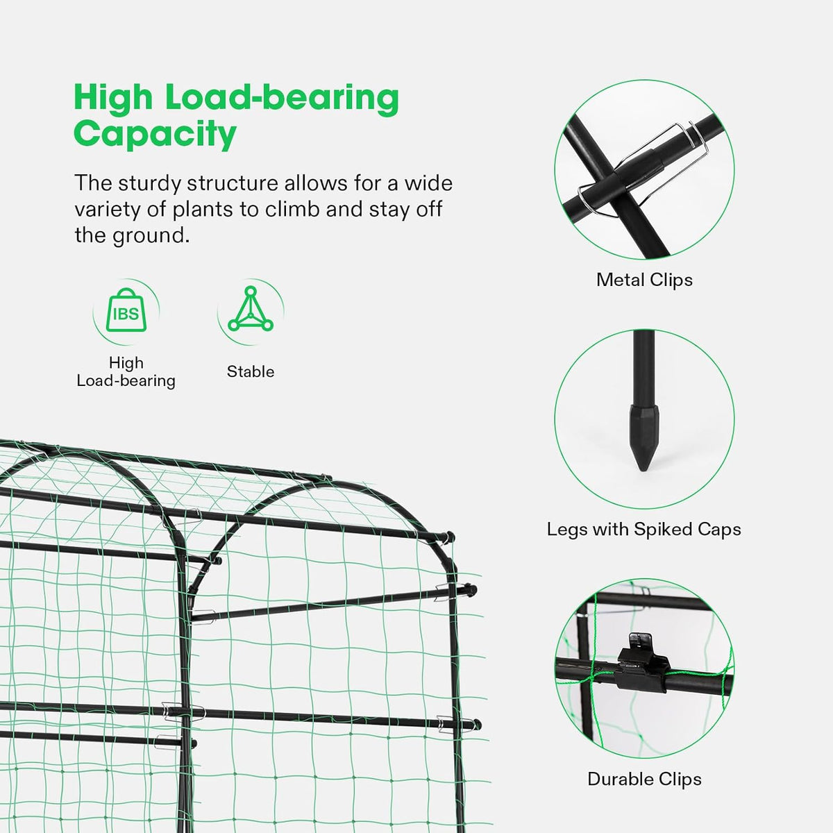 vivosun 7ft. arch trellis for climbing plants, 7, side view