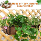 2 Pack Trough Coco Liner Fiber Replacement for Planters, 24/30/36/48 inch Half Moon Coconut Coir Planter for Window Box/Hanging Trough Planter, Garden Flower Vegetables Pot, Fence Flower Baskets