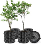Air Pruning Containers, 14 Gallon Air Pruning Planters, Plastic Pots for Plants, Large Plant Pots, Fruit Vegetable Garden Self-Planting Planters, Size 16"x16", Black, 10P