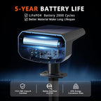 DAMINY Solar Spotlights Waterproof IP65,Auto On/Off,3000K 2 Lighting Modes Solar spot Lights for Garden,Pathway,Yard,Landscape-4 Pack