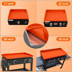 BANGIE 36" Silicone Griddle Mat for Blackstone Accessories - Anti-Warping & UV-Resistant Full-Wrap Cover for 4-Burner Flat Top Grill, Prevents Condensation Rust (Orange)