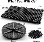 14 Gallon Air Pruning Planters, Plastic Pots for Plants, Large Plant Pots, Fruit Vegetable Garden Self-Planting Planters, Size 16"x16", Black, 5P
