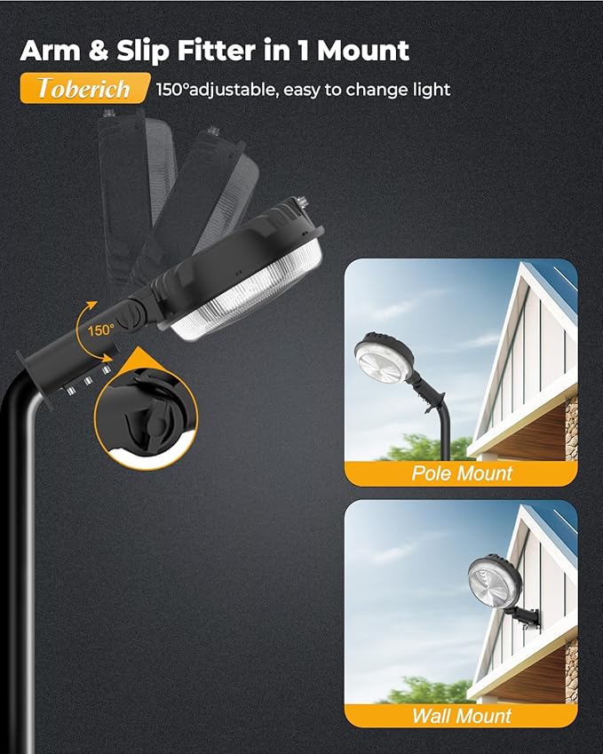 LED Barn Light 2Packs, 150W 20000LM Yard Area Lights Dusk to Dawn Outdoor Lighting with Photocell 3000K Warm White Adjustable Angle IP66 Waterproof Street Lights for Security/Farmhouse/Garage