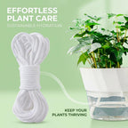 MAQIHAN Wicking Rope for Plants - 50 Feet 1/4 Inch Self Watering Wick Cord | Water Wicks, Cotton Rope, Plant Wicks, DIY Vacation Watering System, Capillary Wick for Garden, Orchid, Tomato, Potted Plants