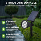 InnoGear Solar Lights Outdoor Waterproof Solar Garden Light for Outside Yard Landscape Lighting Pathway Spot Lights Spotlight Wall Light Auto On/Off, Pack of 2 (White)