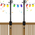 deck string light poles with adjustable 3" clamp, main product view