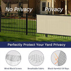 Windscreen4less Privacy Fence Screen Heavy Duty Windscreen Fencing Mesh Fabric Shade Net Cover with Brass Grommtes for Outdoor Wall Garden Yard Pool Deck, 6'x19' Beige