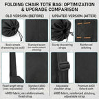 FAIR WIND Heavy Duty Camping Chair, Oversized Padded Folding Chair for Big and Tall (450lbs), Extra Wide Seat with Integrated Cooler & Storage Pocket, Adjustable Lumbar Support for Outdoor