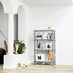 1000 lbs 4 Tier Shelf Metal Storage Shelves Wire Rack Closet Organizers for Garage Kitchen Bathroom Laundry Chrome 11.8" D x 25.6" W x 45.5" H