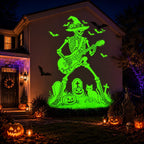 12 in 1 Halloween Projector Lights Outdoor, 3D Dynamic Ghost/Skeleton/Bat/Scarecrow/Pumpkin/Witch Cauldron HD Patterns Halloween Decor,Night Lights for Party Home Window Wall Holiday Decor