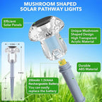 Solar Lights Outdoor, 8 Pack Mushroom Lights Outside Waterproof, Solar Powered LED Lighting for Garden, Yard, Landscape, Path, Pathway, Lawn, Walkway, Driveway, Backyard Decor (Warm White)