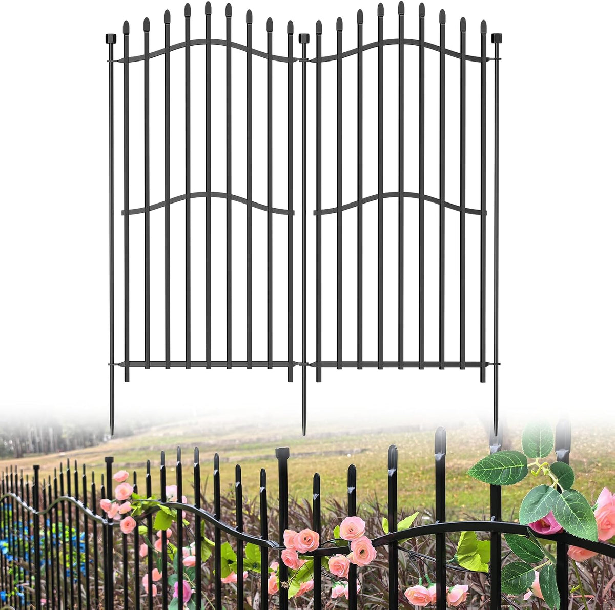 no dig garden fence 48" h x 18'l, main product view