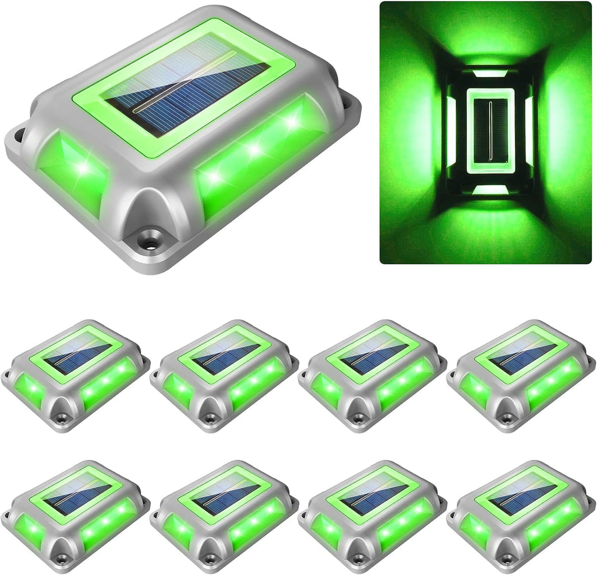 solar deck lights outdoor driveway marker dock lights, main product view