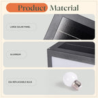 Solar Post Lights Outdoor 12x12, Square Solar Pillar Lights Outdoor | 11.8'' Column Light Waterproof, Dusk to Dawn Extra Large Pillar Light, Modern Column Lamp Fixture for Entrance Driveway Fence