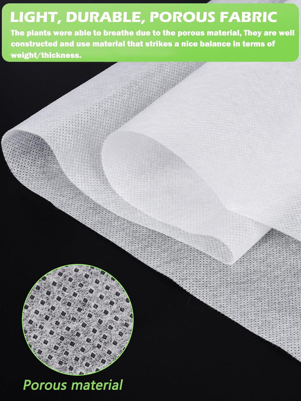 thicker plant covers freeze protection 1.77 oz/yd², 6.5ft, close-up detail