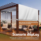 Universal Pergola Replacement Canopy Outdoor Canopy Shade Cover Waterproof Shade Top Cover for Outdoor Patio Porch Backyard(12 x 10 ft,Beige)