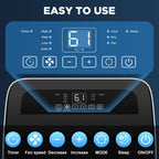 14000 btu portable air conditioners with remote control, front angle view