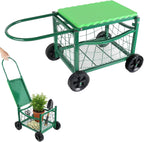 garden work chair with wheels, heavy-duty gardening cart, main product view