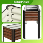 SnugNiture Raised Garden Bed with Legs, 48×18×32in Outdoor Metal Elevated Raised Planter Box for Backyard, Patio, Balcony