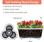 VECELO 7 Tier Vertical Garden Planter, Self Watering Stackable Planters with Wheels for Strawberries, Herbs, Flowers, Vegetables, White