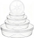 Hacaroa 24 Pack Clear Plant Saucer Drip Trays, 6/8/10/12 Inch Plastic Plant Water Catcher Trays Flower Pot Saucers for Indoor Outdoor Plants, Round, 4 Sizes